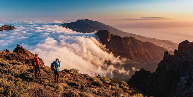 Passatwolken in Cumbre auf La Palma